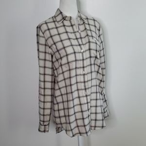 Madewell Classic Fit Plaid Flannel Long Sleeve, XS